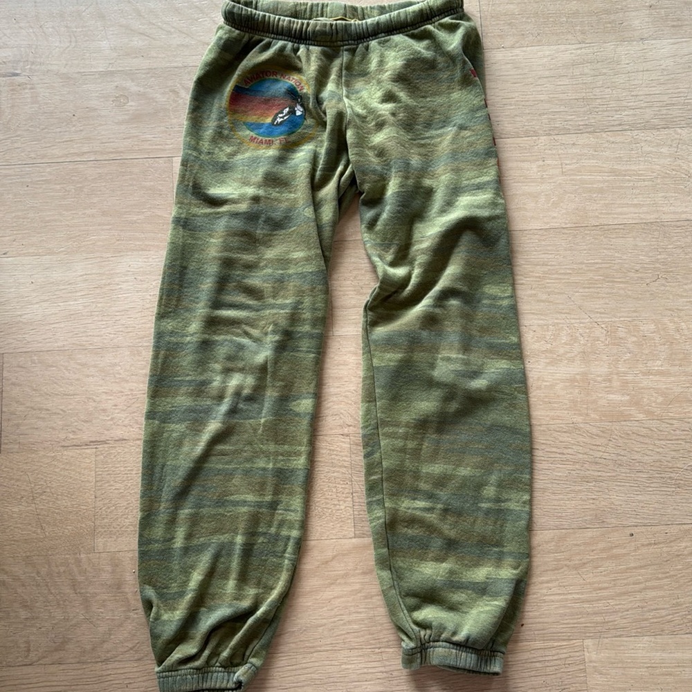 Aviator Nation Camo Sweatpants, Size Medium.